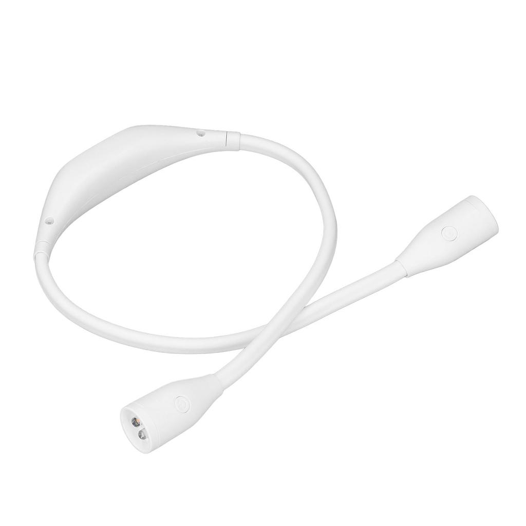 Neck Light USB Rechargeable 3 Brightness Levels 360 degrees  Flexible LED Neck Reading Lamp for Running RepairingWhite