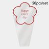 50pcs Transparent Flowers Packaging Plastic Bags Portable Bouquet Wrapping Paper  Florist