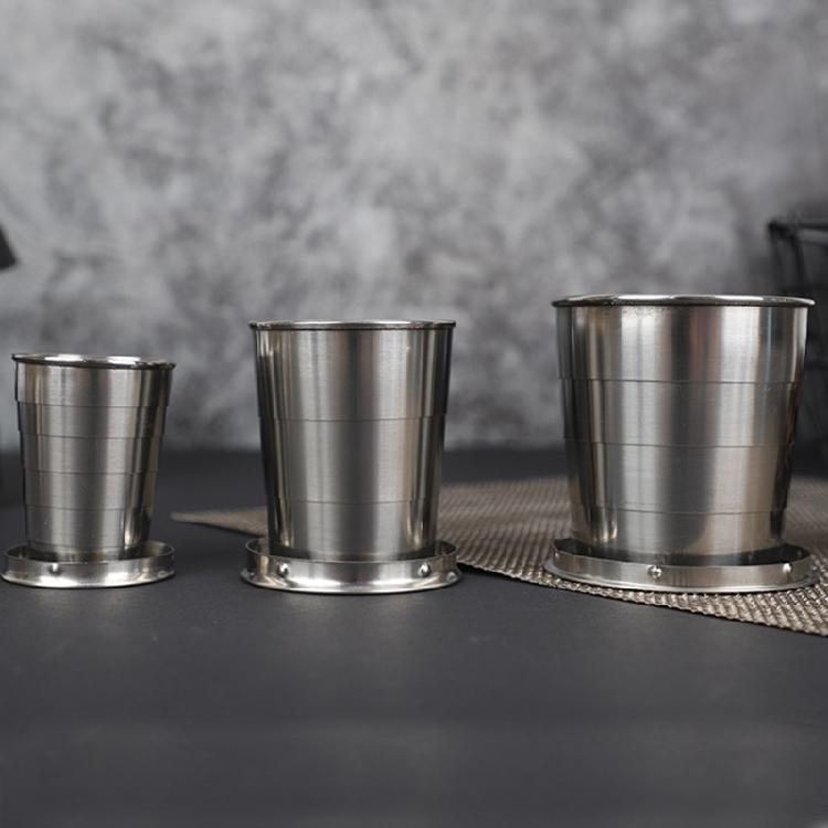 75/150ml Creative Stainless Steel Telescopic Collapsible Mugs for Camping Hi