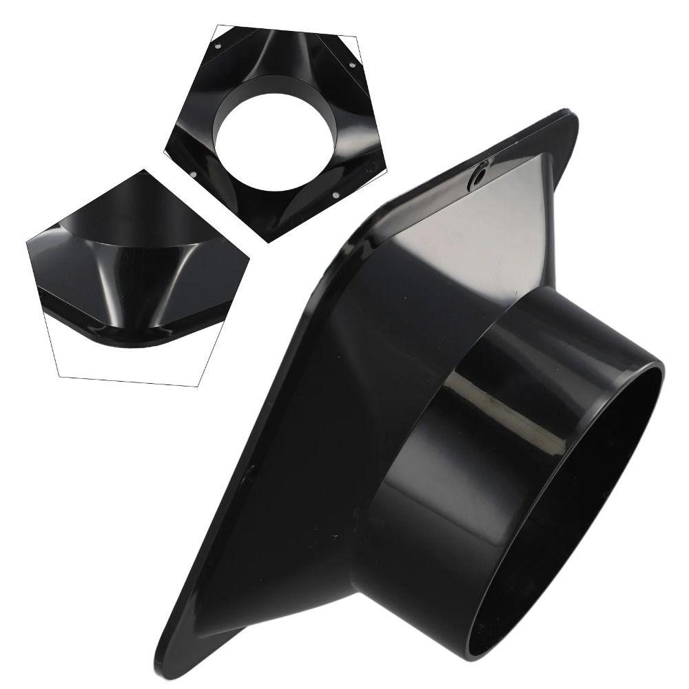 ABS Wall Flange Connector Black Vent Pipe Adapter Exhaust Pipe Connector  Ventilation Pipe