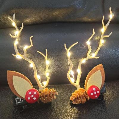 Haarspange Buntes Licht Geweih Ohren Weihnachten Haarspange Stirnband Trendy Mädchen Kopfschmuck Halloween Kopfbedeckung Haaraccessoires