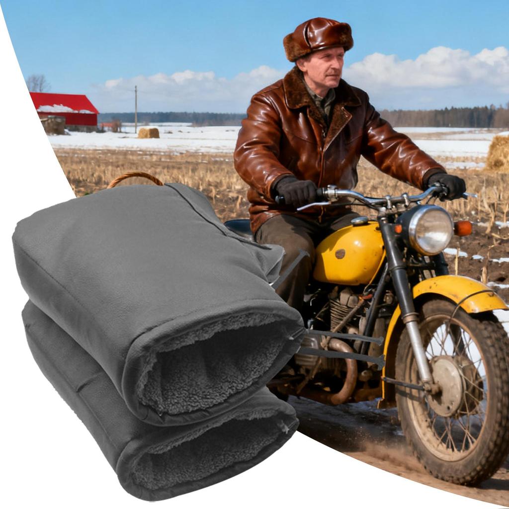 Heated Handlebar Muffs Windproof Electric Comfortable Snowmobile Heated Grip Gloves for Men Riders Commuting Riding Touring