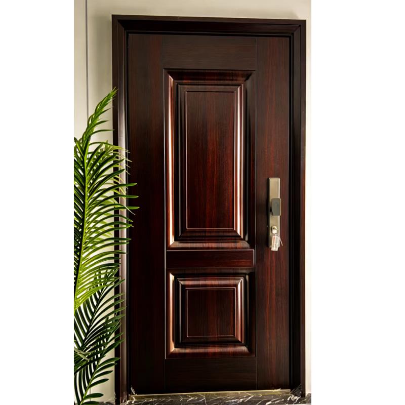 LIZHENG Class A Steel Security Entry Door with Smart Fingerprint Lock