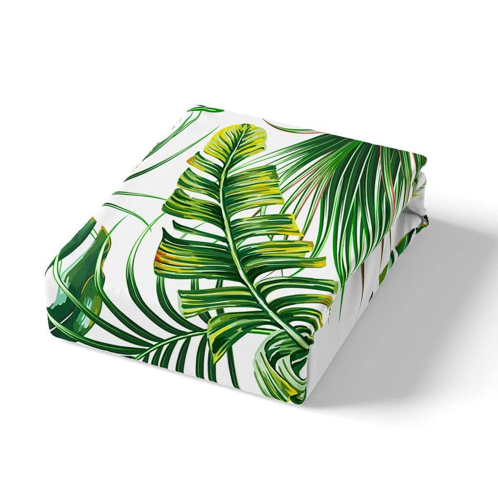Palm Leaf Banana Leaf Bedding Three-Piece Quilt Cover