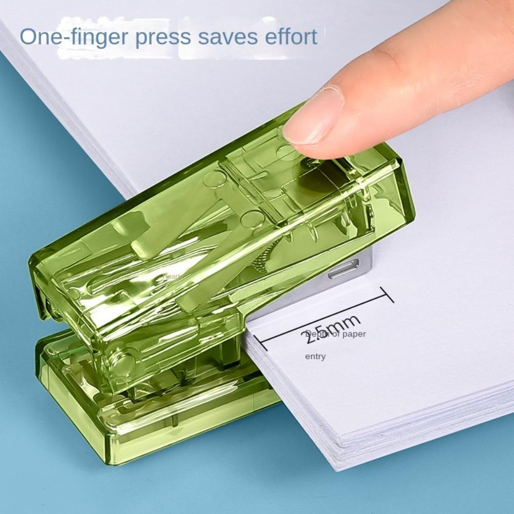 Transparent Mini Stapler with 1000 Staples Paper Staplers Office Binding Tools  Stationery