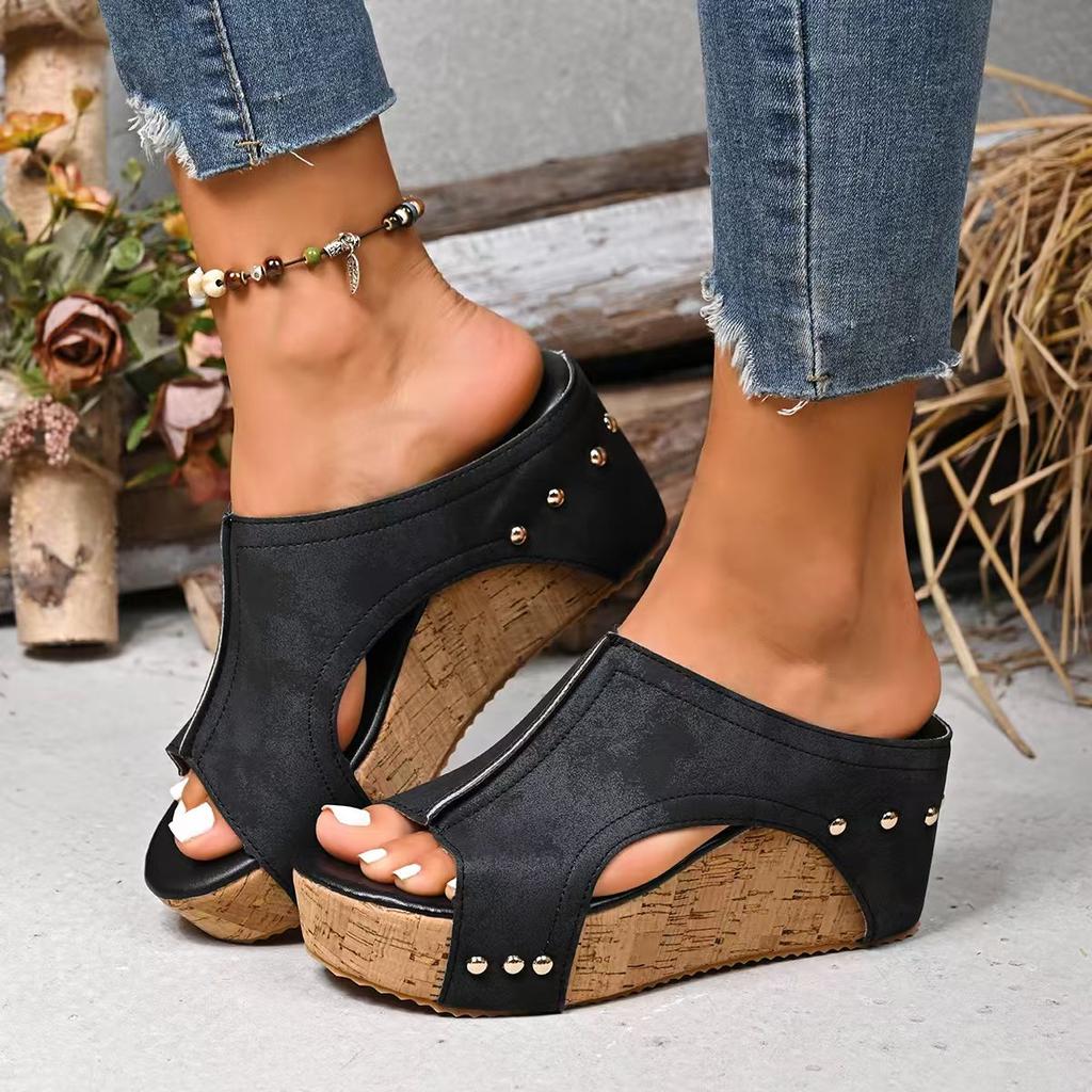2025 New Summer Sandals Women Wedges Sandal for Women Elegant Sandals Slide Huaraches Female Women Platform Footwear