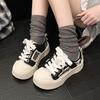 Popular super fire platform canvas shoes women's spring and autumn 2025 high-end casual lightweight white shoes versatile board shoes
