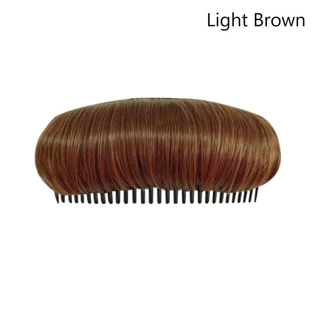 

Высокотемпературное волокно Подушка-парик Невидимый аксессуар для волос Новая пушистая накладка для волос Женская укладка светло-коричневого