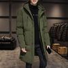 Men's Hooded Mid-Length Thick Cotton Winter Jacket