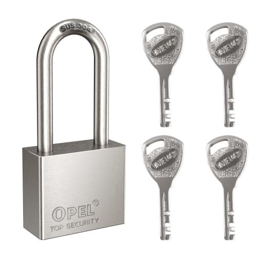 Set of 1 Stainless Steel Padlocks, Security Lock, Small, Keyed, Hanging Type, 40mm Wide, Secure, Waterproof, Durable, Corrosion-Resistant, Auxiliary L