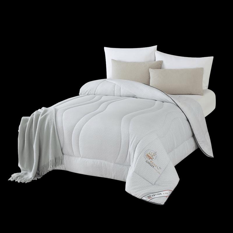 Tianqin Ginger Striped Warm Flannel Quilt