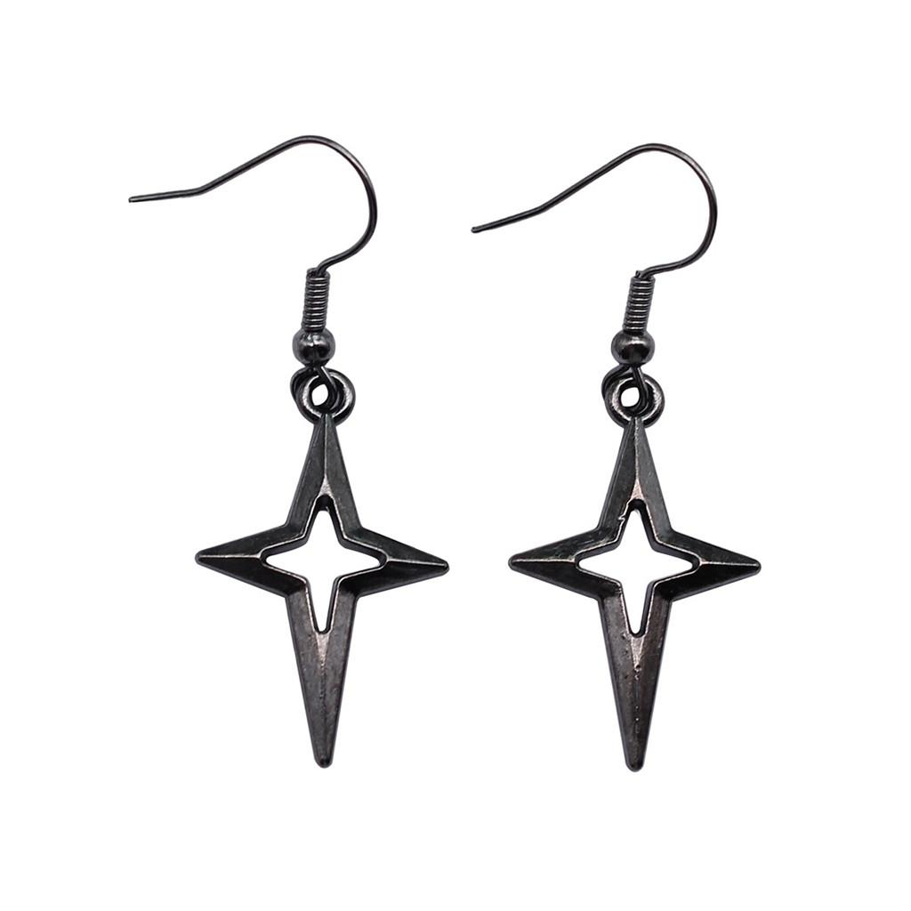 Bohemian Hot-Sale Star Moon Pentagram Circle Dangle Earrings Memorable Wedding Gift for Daily Style
