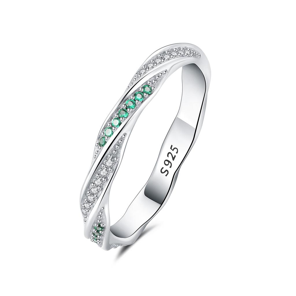 925 Silver Gradient Zircon Star Closed Ring For Women Finger Ring Personality Jewelry Birthday Party Exquisite Gifts