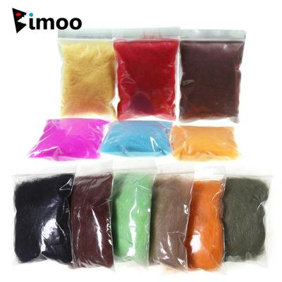 2 sacchi Costruzione mosche Ghiaccio Dub di lepre Fibra per capelli di coniglio Ninfa Scuds Fibra di ali di ghiaccio Torace Materiale per doppiaggio Flash Sparkle Aggiunta