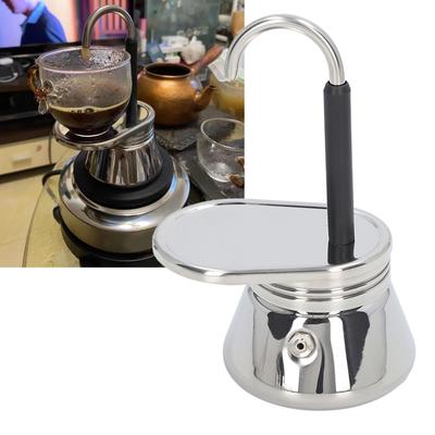 Single Spout Stovetop Moka Pot Stainless Steel Italian Coffee Maker Lightweight Practical Coffee Equipment for Home Travel