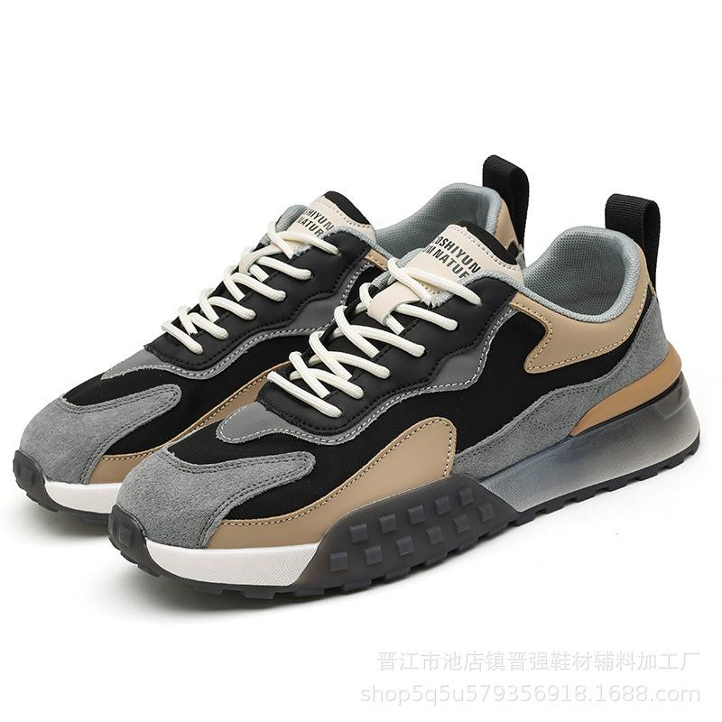 

The first layer of pigskin, the new leather surface trendy brand versatile Forrest Gump shoes, men s high-quality sports and leisure shoes, comfortab 44 чёрный