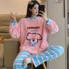 2025 Autumn Winter Flannel Warm Women's Pajamas sets Long Sleeve Women sleepwear Two Piece Set Pyjamas Coral velvet pijama homewear for young girl