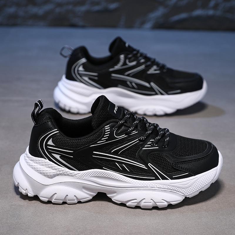 Thick-soled Heightening Versatile Casual Dad Shoes Women's Shoes Spring New Silver Mesh Sneakers Breathable Running