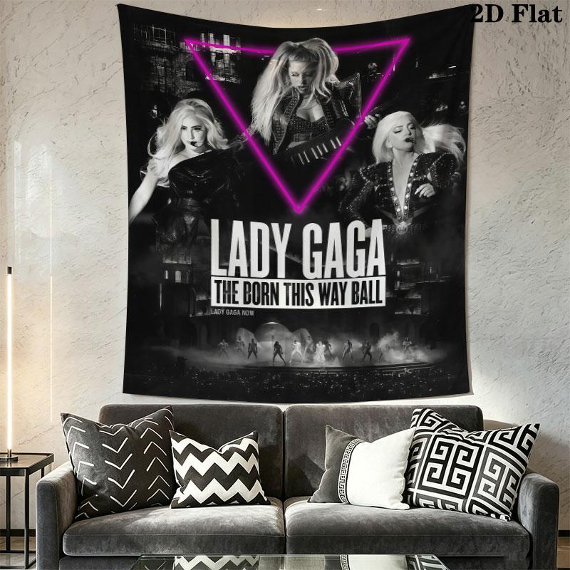 Lady Gaga poster Wall Hanging Printed Fabric Blanket Decorative Tapestries for Bedroom Living Room Home Decor