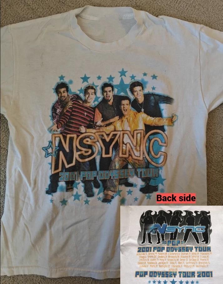

NEW Vintage NSYNC 2001 Pop Odyssey Tour T-shirt size S-5XL Unisex T-Shirt XXXXL
