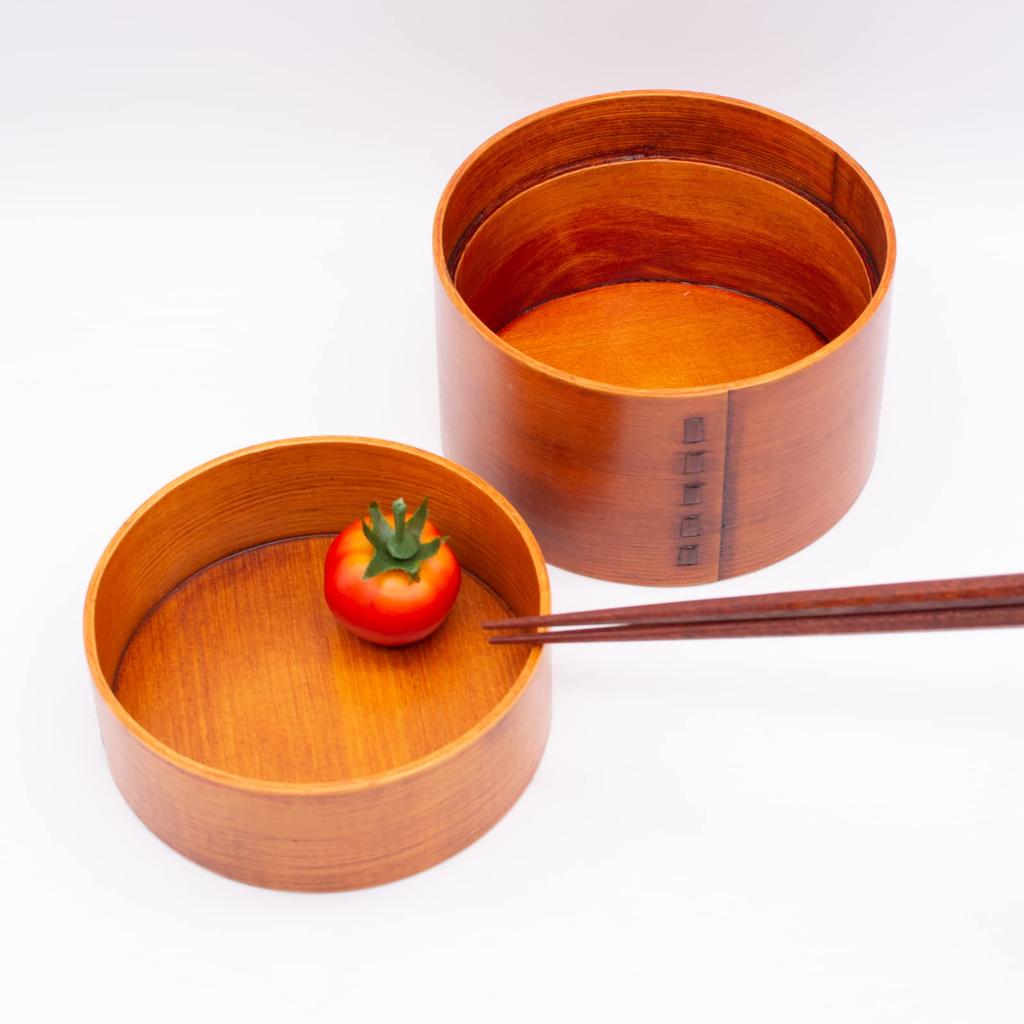 Wakayama Touge No Wappa Meshi Bento Box Store Magewappa Wooden Lacquer 12cm Lunch - Box, Two-tier A-53-273394