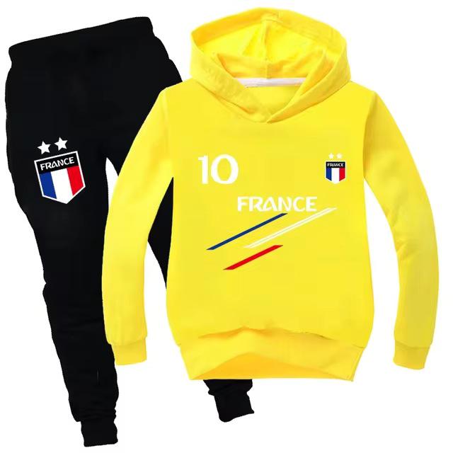2-Piece French Football Outfit for Boys and Girls, Ages 2-15