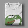 P-Pepe Frog Sad Men's T Shirts Funny Meme Novelty Tees Short Sleeve Crew Neck T-Shirt Pure Cotton Original Clothes
