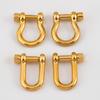 2Pcs Stainless Steel U Shape Screw Carabiner Jewelry Clasp Gold Colour Metal Horseshoe Toggle Spiral Clasp Hook Shackle Supplies