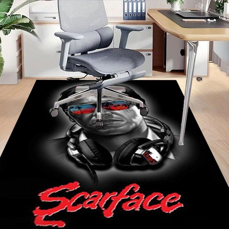 1 alfombrilla suave y cómoda para silla de oficina Scarface, para todas las estaciones, perfecta para la decoración del hogar, dormitorio u oficina, regalo perfecto para