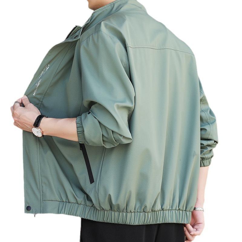 Ανδρικά Μπουφάν Άνοιξη και Φθινόπωρο Νέα Μοντέρνα Μάρκα Χαλαρά Μπουφάν με Όρθιο Γιακά για Αγόρια Όμορφα Ανδρικά Τοπ