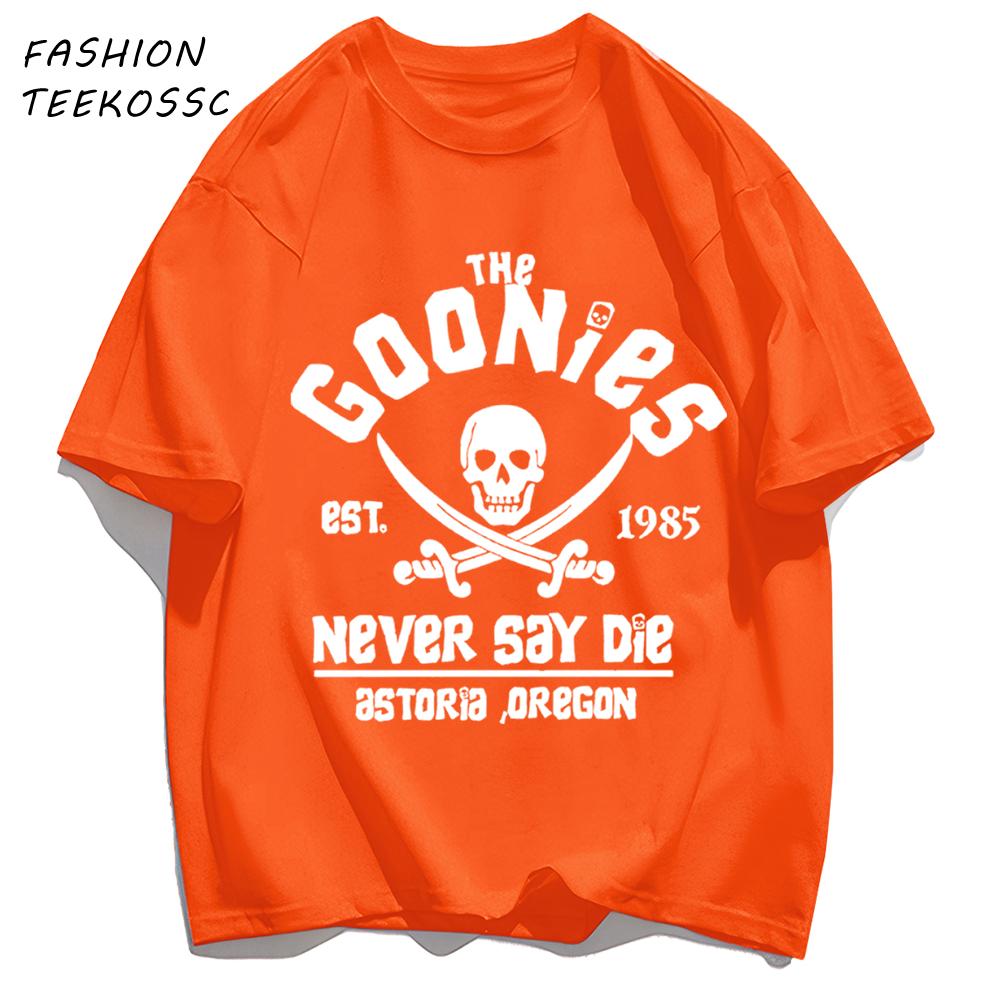 The Goonies Skeleton Printing Mens Basics T Shirts AllMatch Cotton TShirt Colour Summer Clothing Oversize Crewneck Sportswear