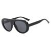 Retro Round Sunglasses For Women Men Vintage Oversized Pilot Frame Tea Color Lens Uv400 Luxury Brand Trend Unisex Shades