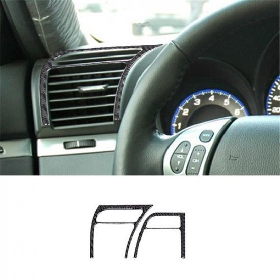2Pcs Carbon Fiber Interior Side Air Vent Outlet Cover Trim For Acura TL