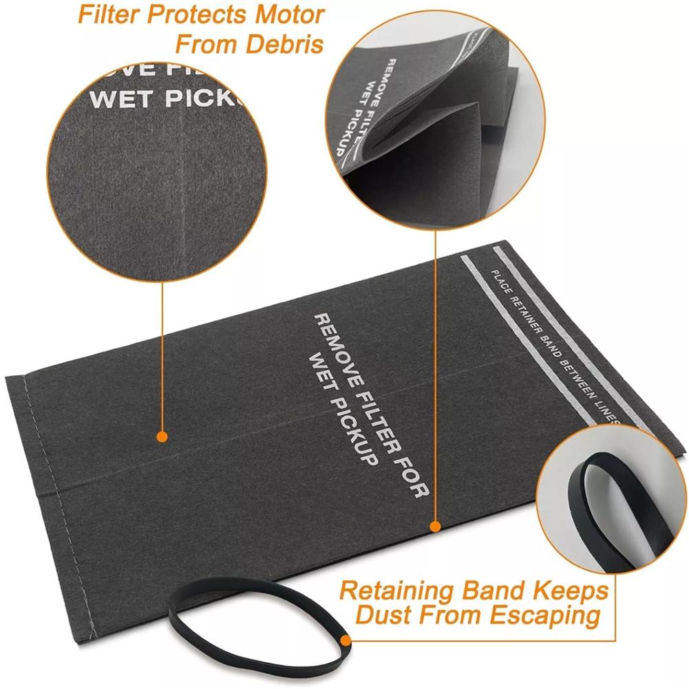 2 To 2.5 Gallon Dust Bags Cloth And Non-woven For Craftsman 9-38737