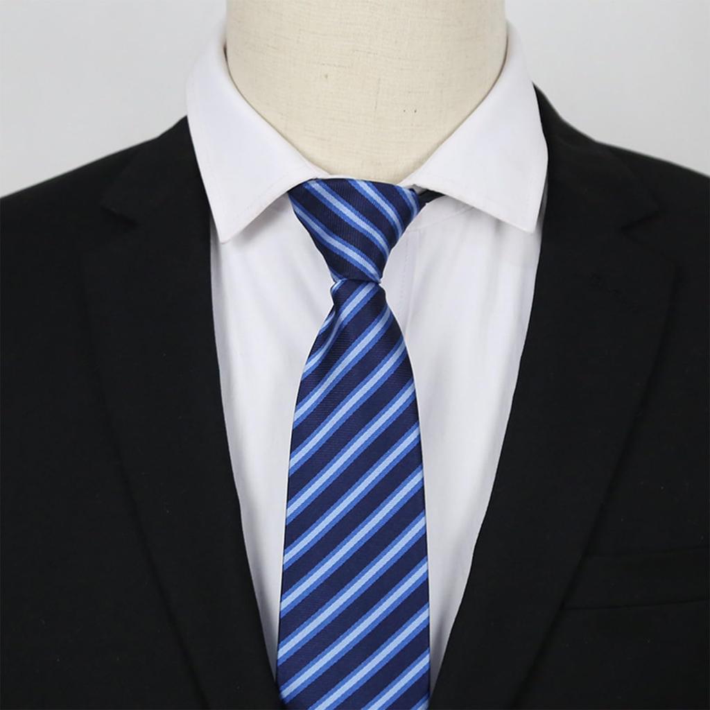 [NazyJnn] 10-Second Wear Tie, No Tie Required, Adjustable, Glossy Finish, Easy Care, Stylish, Formal Wear, Graduation Ceremony, Business, Gift,