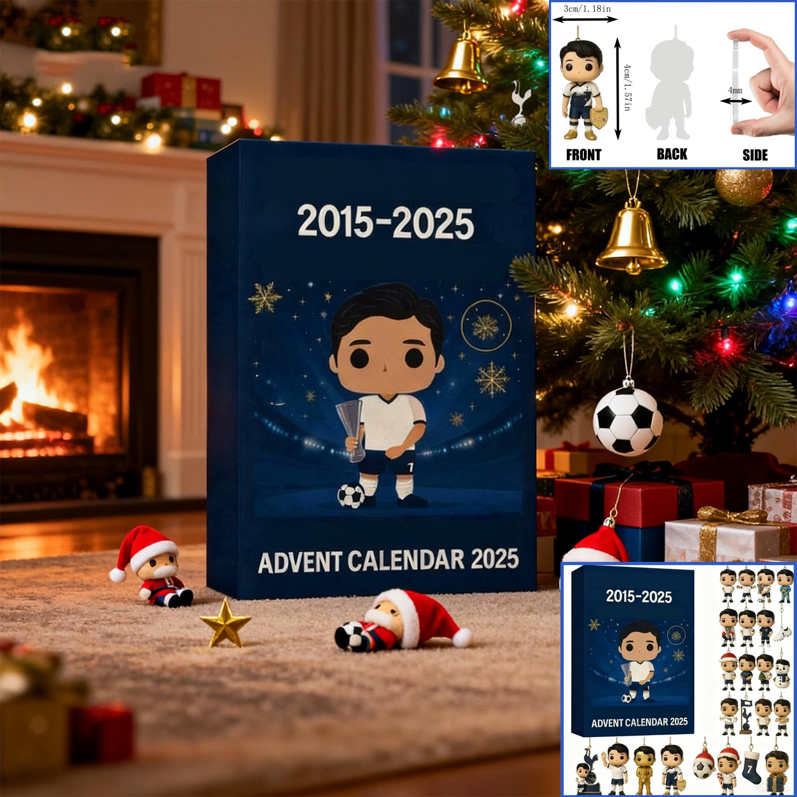 

2D Plane+airplane Box +24PC Sun Xingyi Football Countdown Box Christmas Advent Calendar One Size синій