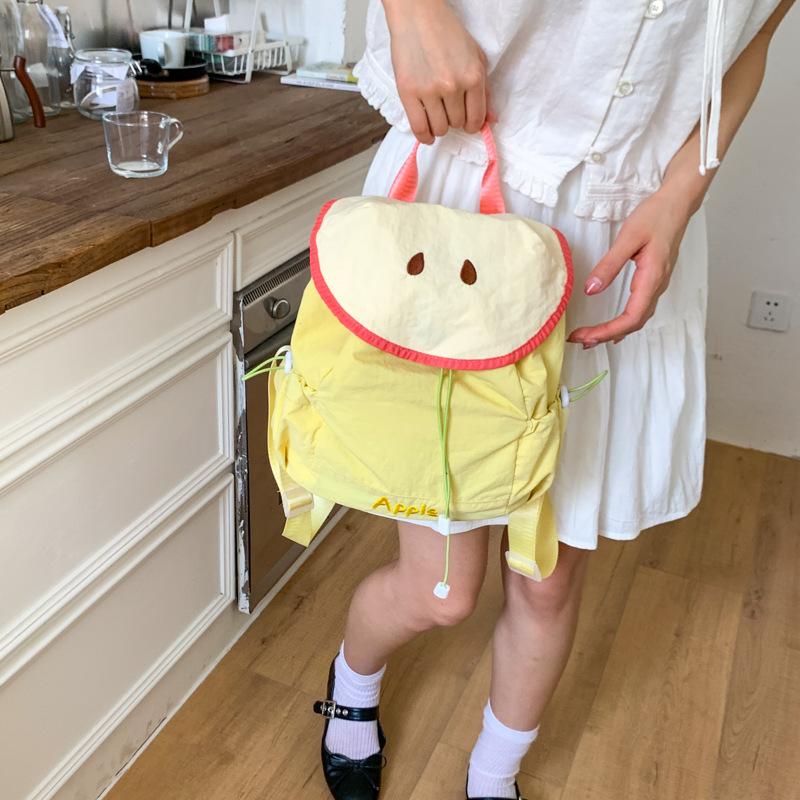 High-value Cute Women's Bag New Summer Dopamine Cartoon Fruit Small Backpack Casual Versatile Backpack
