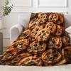 Delicious Chocolate Chip Cookie Blanket -Soft Cozy Throw with Yummy Design,Perfect for Kitchen Decor,Unique Gift for Food Lovers
