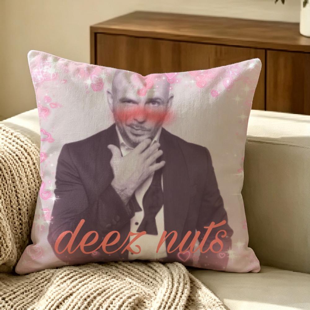 Celebrity Mr Worldwide Cushion Cover Pillow Cover Nordic Minimalist Throw Doublesided Print Cushion Case For Sofa Bedroom Decor