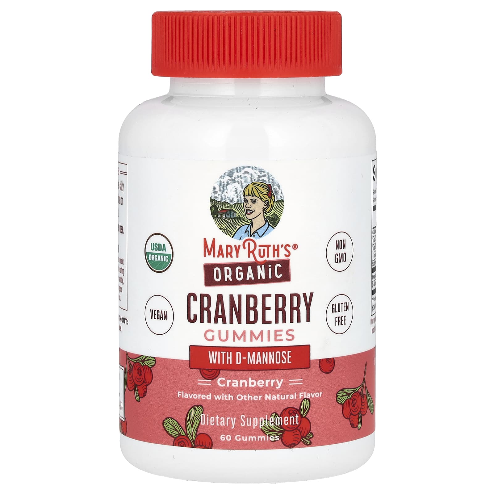 

MaryRuth s, organic, cranberry gummies, with D-mannose, 60 gummies