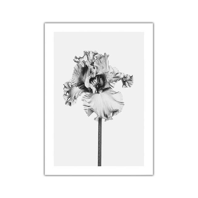 Wall Art Canvas Painting Bloom Peony Black White Flower Nordic Minimalist Posters And Prints Wall Pictures for Living Room Decor