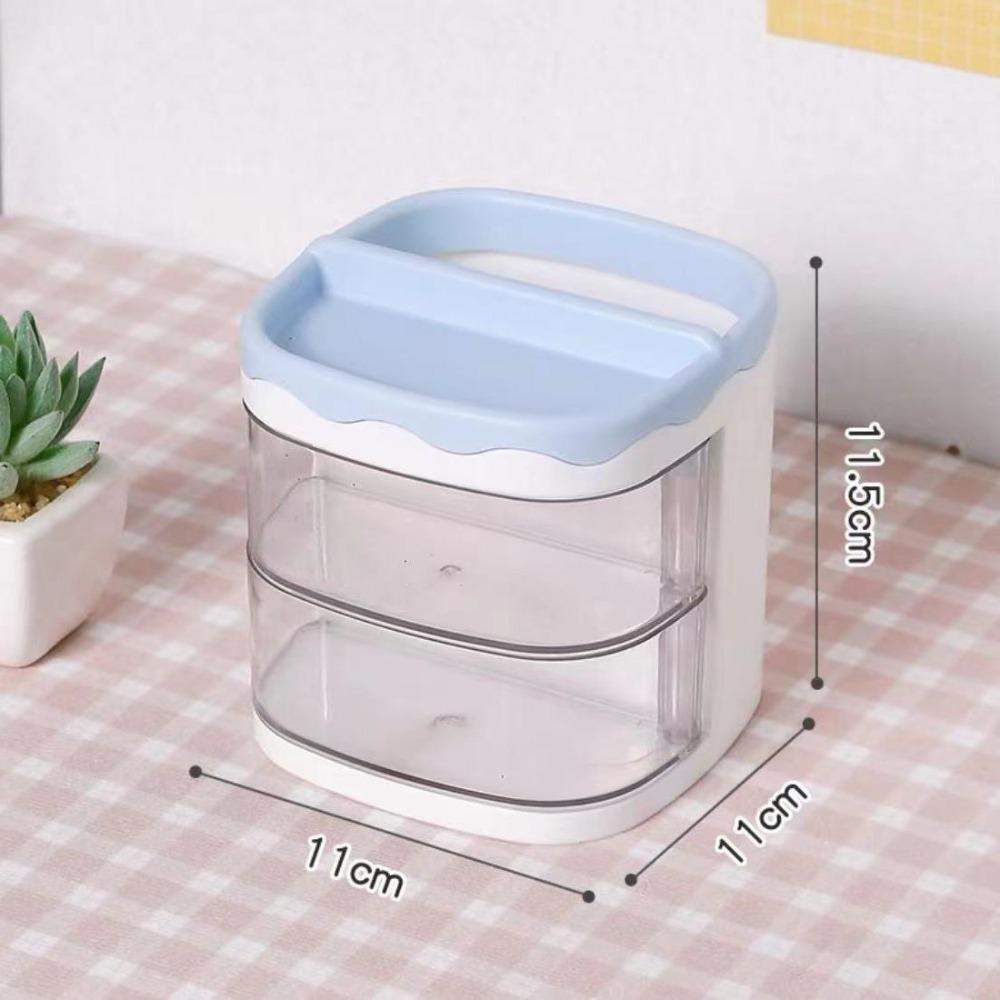 Acrylic Desk Organizer Portable Makeup Brush Storage Box Pencil Case  Home Office School