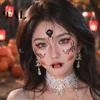 Funny Face Tattoos Halloween Tattoo Stickers, Waterproof Scary Makeup Decals for Party, Easy Apply Patch Temporary Wound Scar Body Art Kids