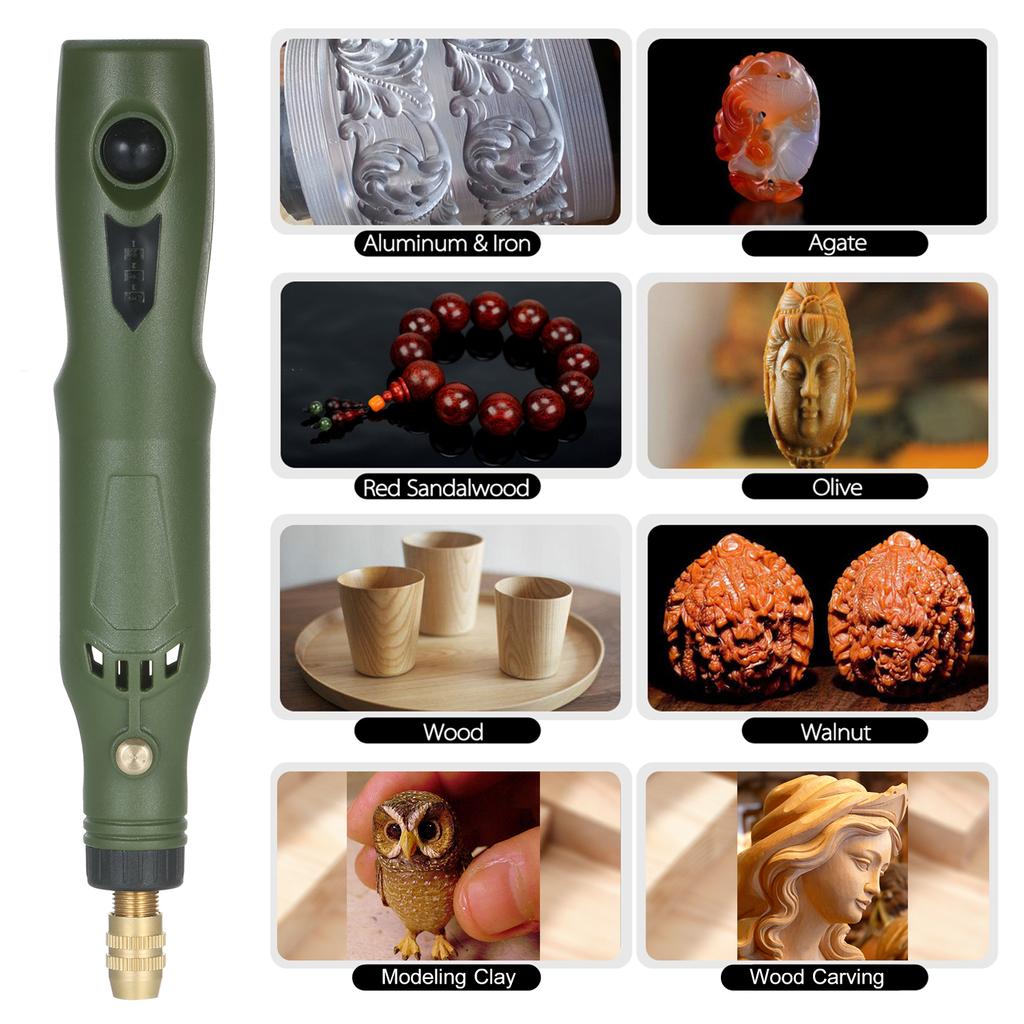 Cordless Rotary Tool Kit 15000RPM Variable Speed USB Rechargeable Electric Grinder Tool Cutting