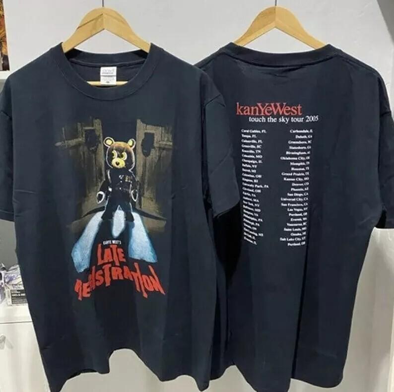 Kanye West Late Registration 2005 2 Side Cotton Black Unisex  S-5XL Unisex T-Shirt XXXXL