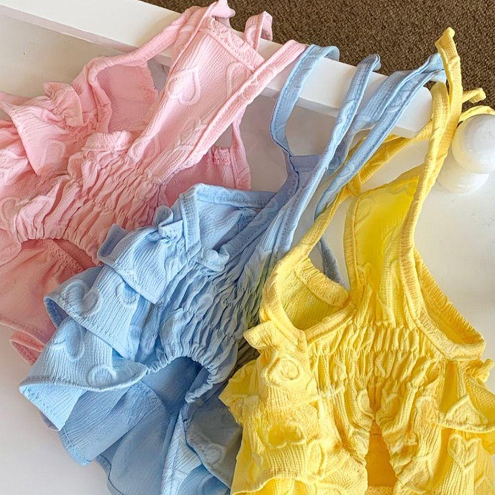 Breathable Pet Summer Clothes Soft Dog Vest Pet Supplies Pet Love Strap Cake Skirt  Spring/Summer