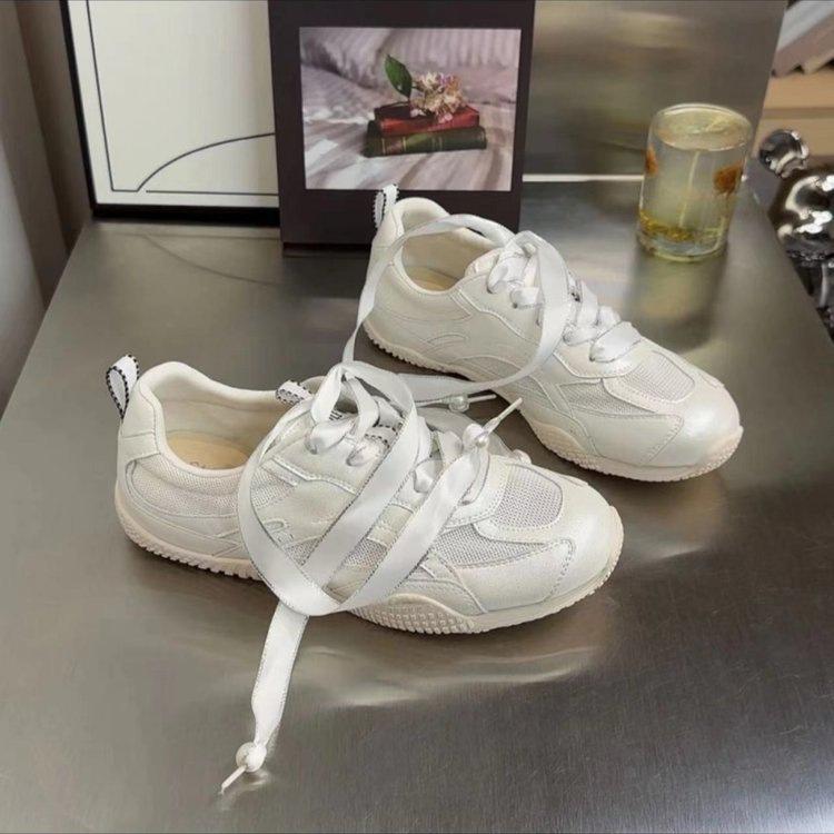 Popular German training shoes women's shoes 2025 spring new mesh breathable little white shoes casual sports shoes versatile single shoes