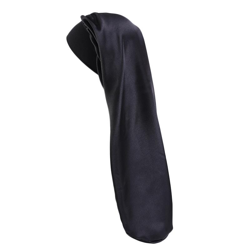 Super elastic wide-brimmed long tube hat, long hair satin nightcap, beauty salon cover hat TJM-446G