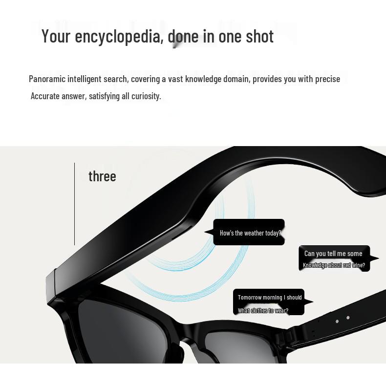 Smart AI Photo Glasses M01: Anti-Shake, Voice-Activated, Bluetooth, 500MP Camera for Photos & Videos