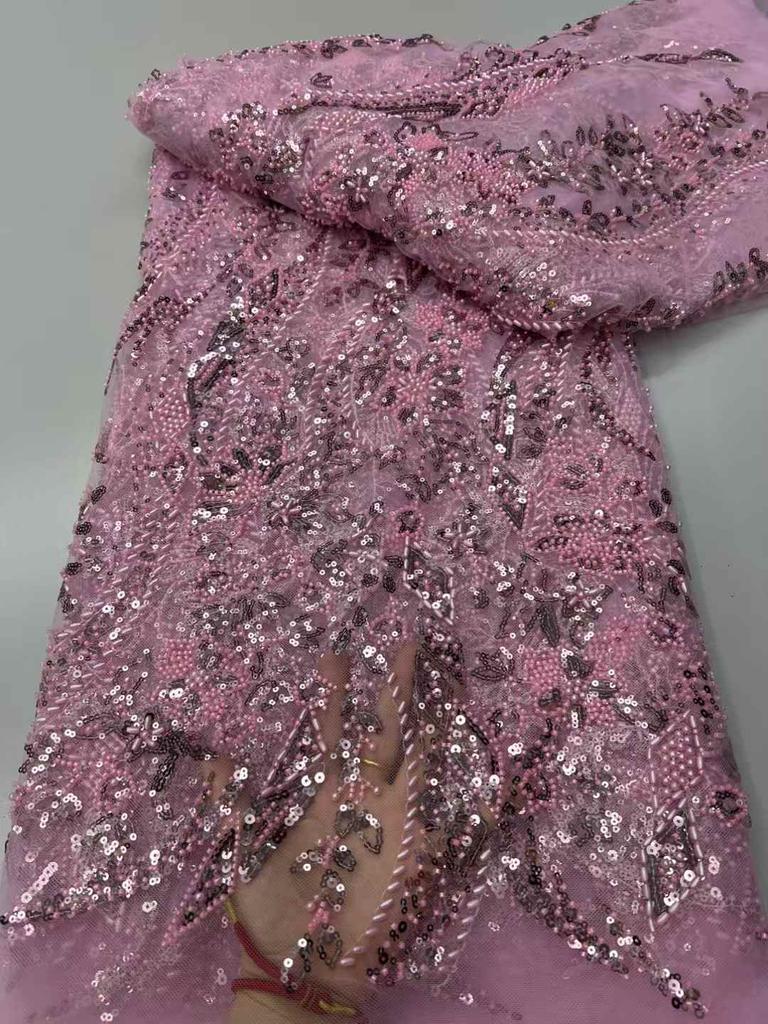 White African Groom Lace Fabric Latest Nigerian Laces Fabric 2025 High Quality Lace Sequins Embroidered French For Party Dresses